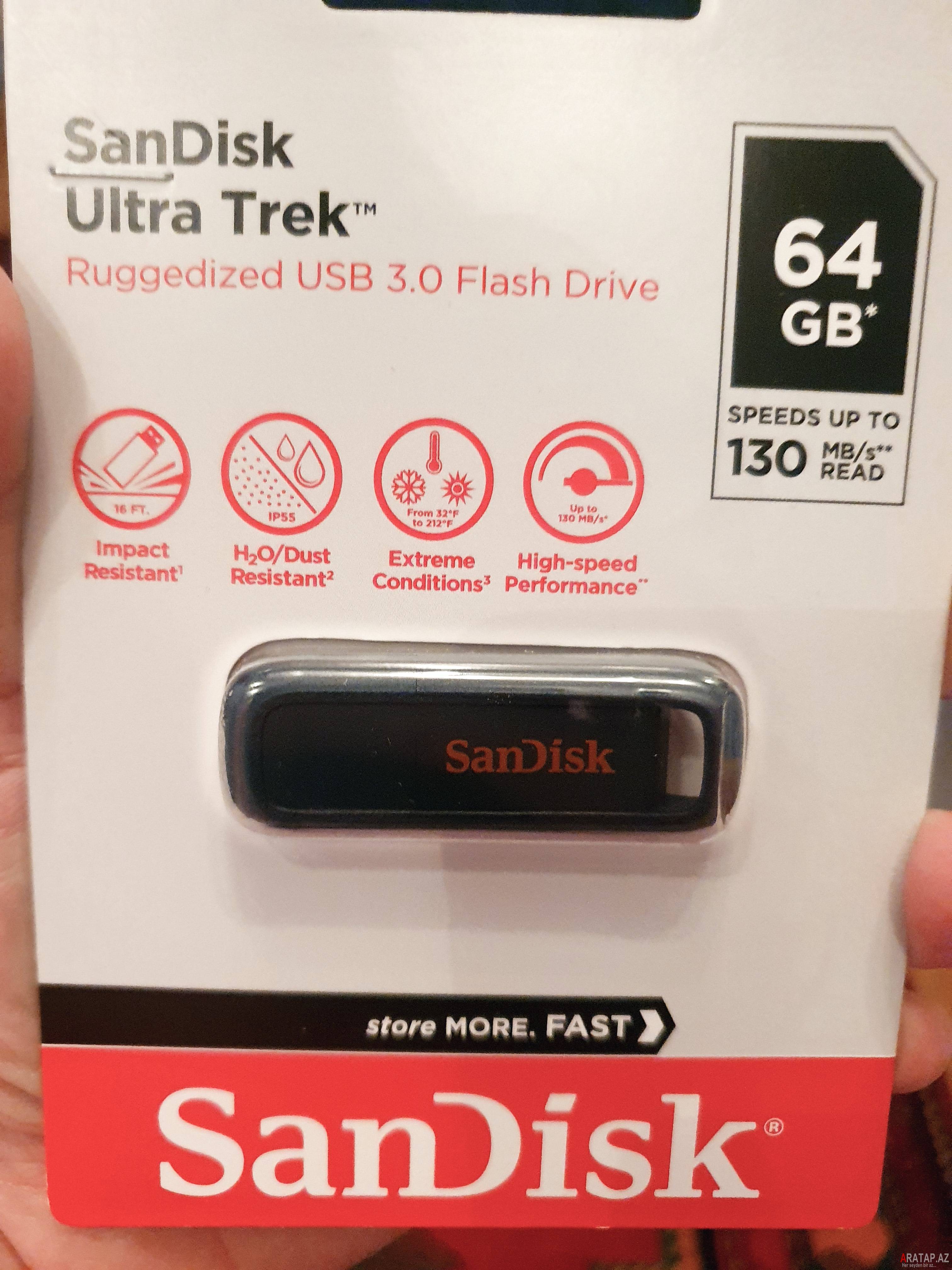 Sandisk Ultra Trek 64 Gb Usb 3.0 Suret 130 Mb/San