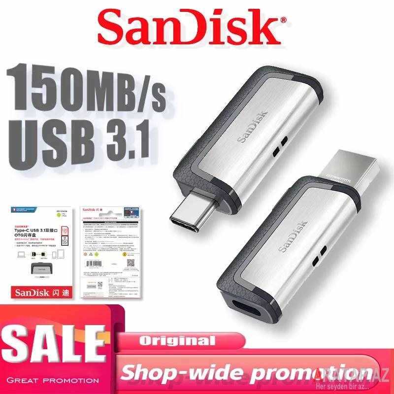 Type C Sandisk 64 Gb Usb 3.1 Flaskart Telefon ucun