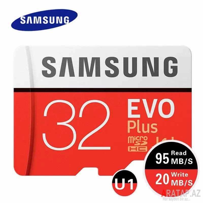 Samsung Evo 32 Gb Micro Yaddaş kartı Telefon üçün Surət - 95 Mb / San Mikrokart