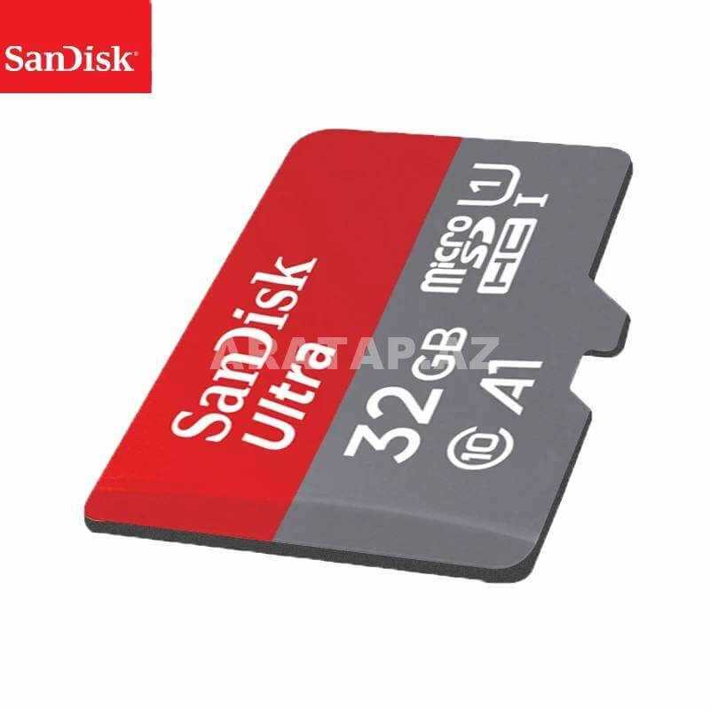 Sandisk Mikro Yaddaş kartı 32 Gb Telefon Üçün Sürət - 80 Mb / San Microkart Microcard