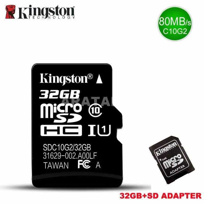 Kingston Mikro Yaddaş kartı 32 Gb Telefon Üçün Sürət - 80 Mb / San Microkart Microcard