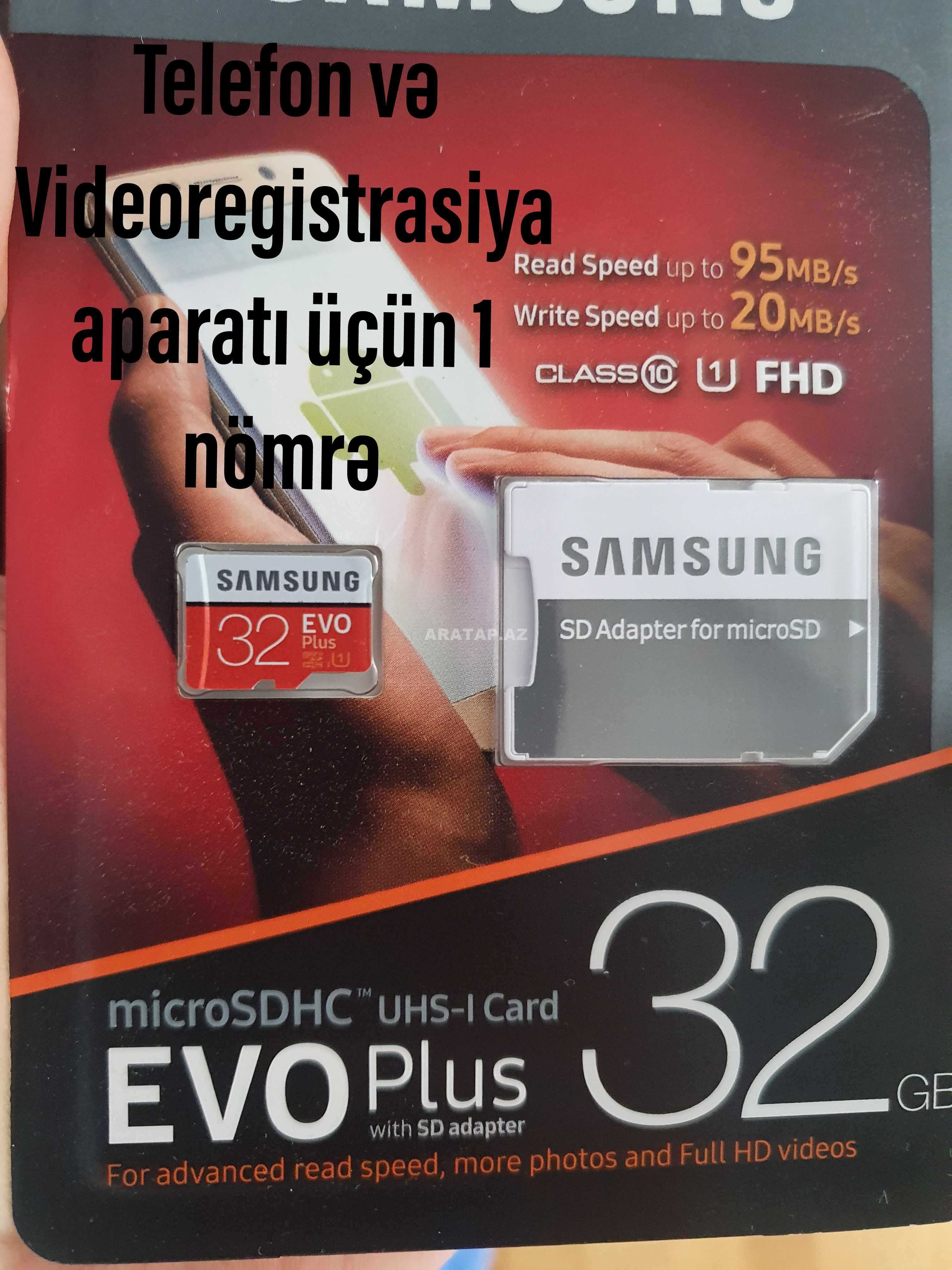 Samsung Evo 32 Gb Mikro Yaddaş Kartı 10cu sinif