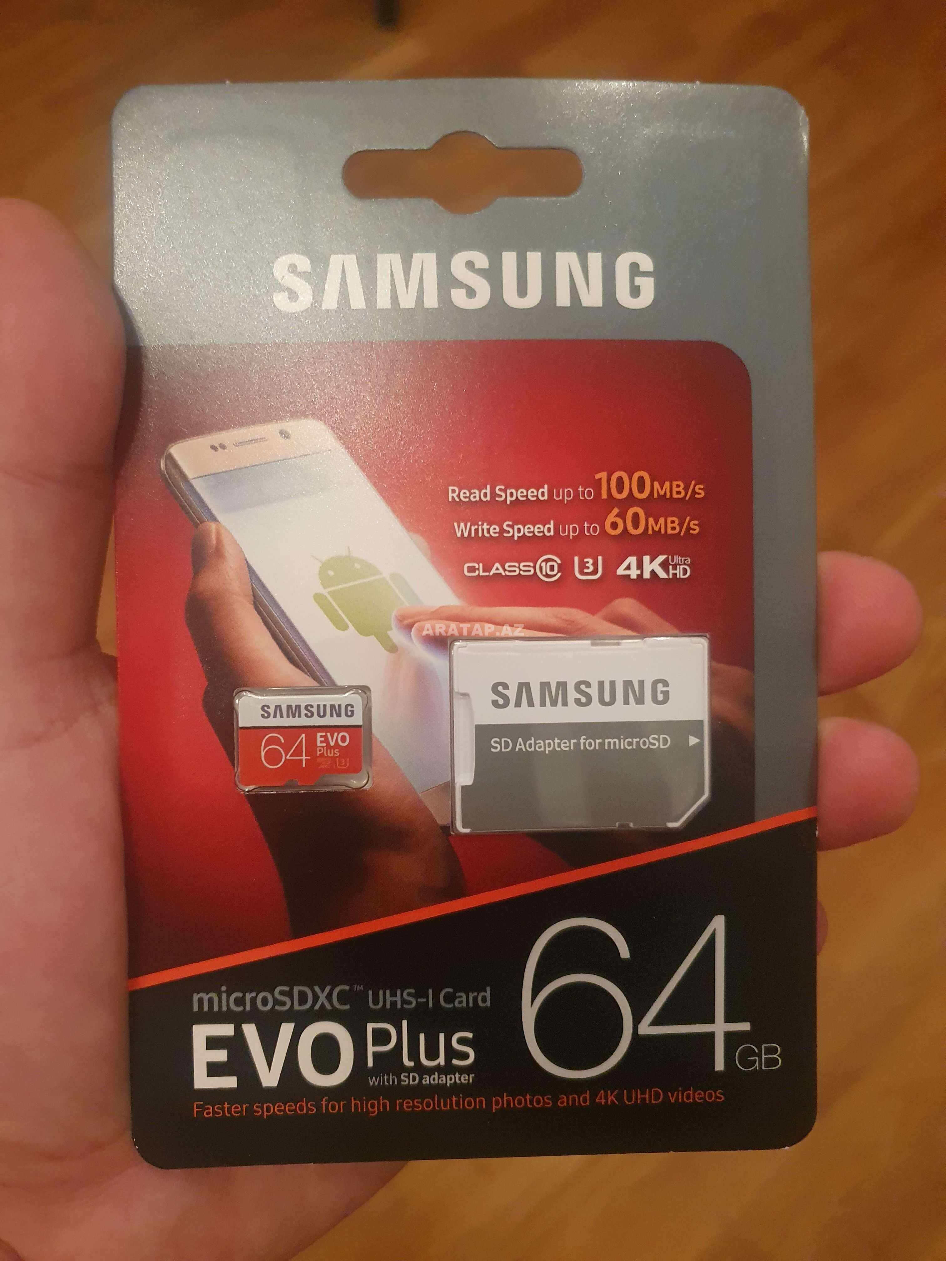 Mikro Yaddaş kartı Samsung Evo Plus 64 Gb