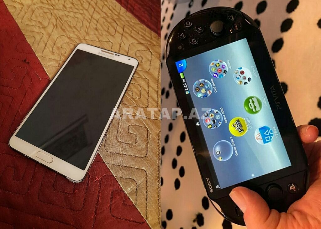 Samsung Galaxy Note 3 ve PSP Vita satilir