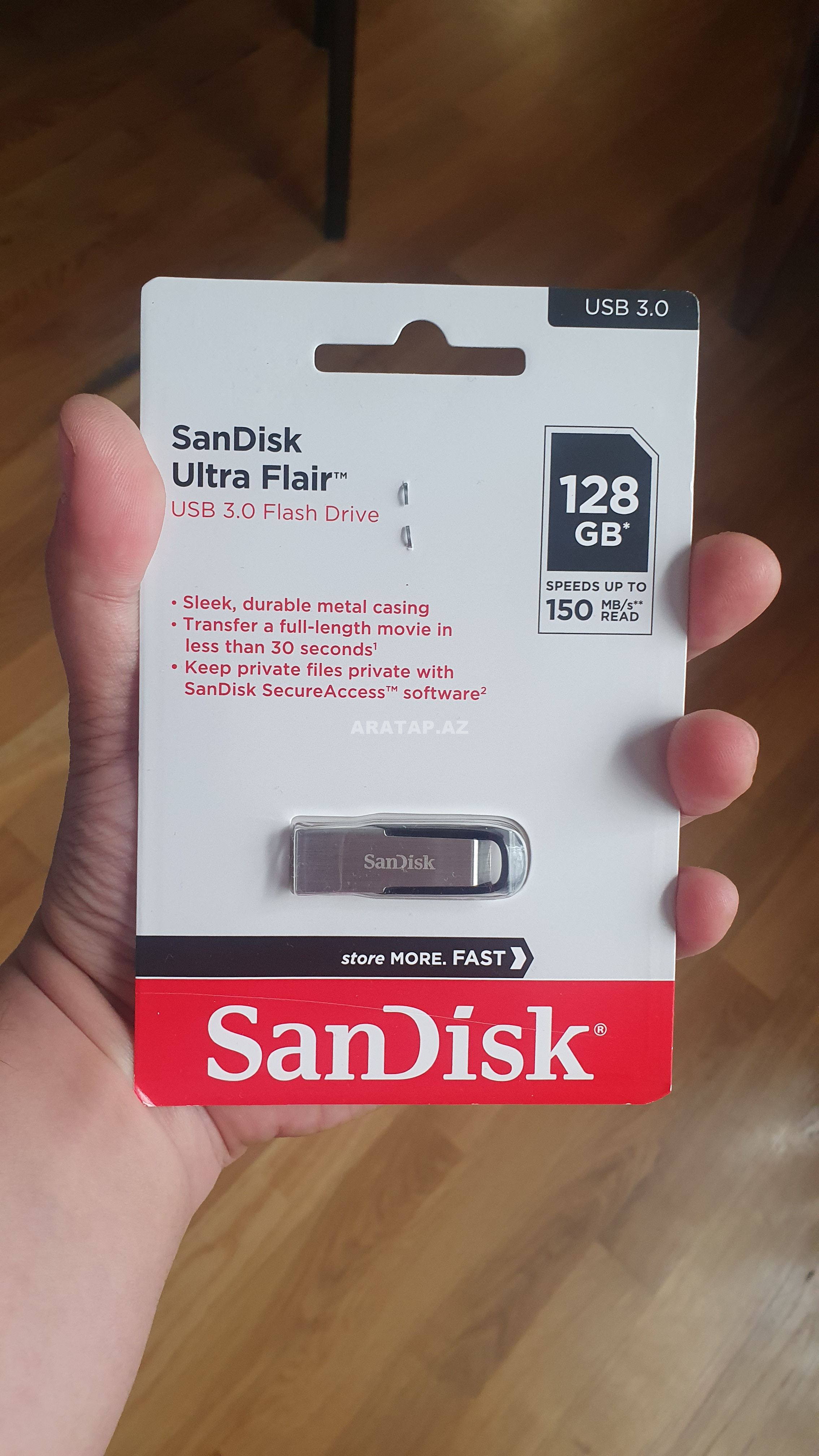 Usb Flaş Sandisk 128 Gb Usb 3.0 Ultra Flair İstehsalçı : Sandisk