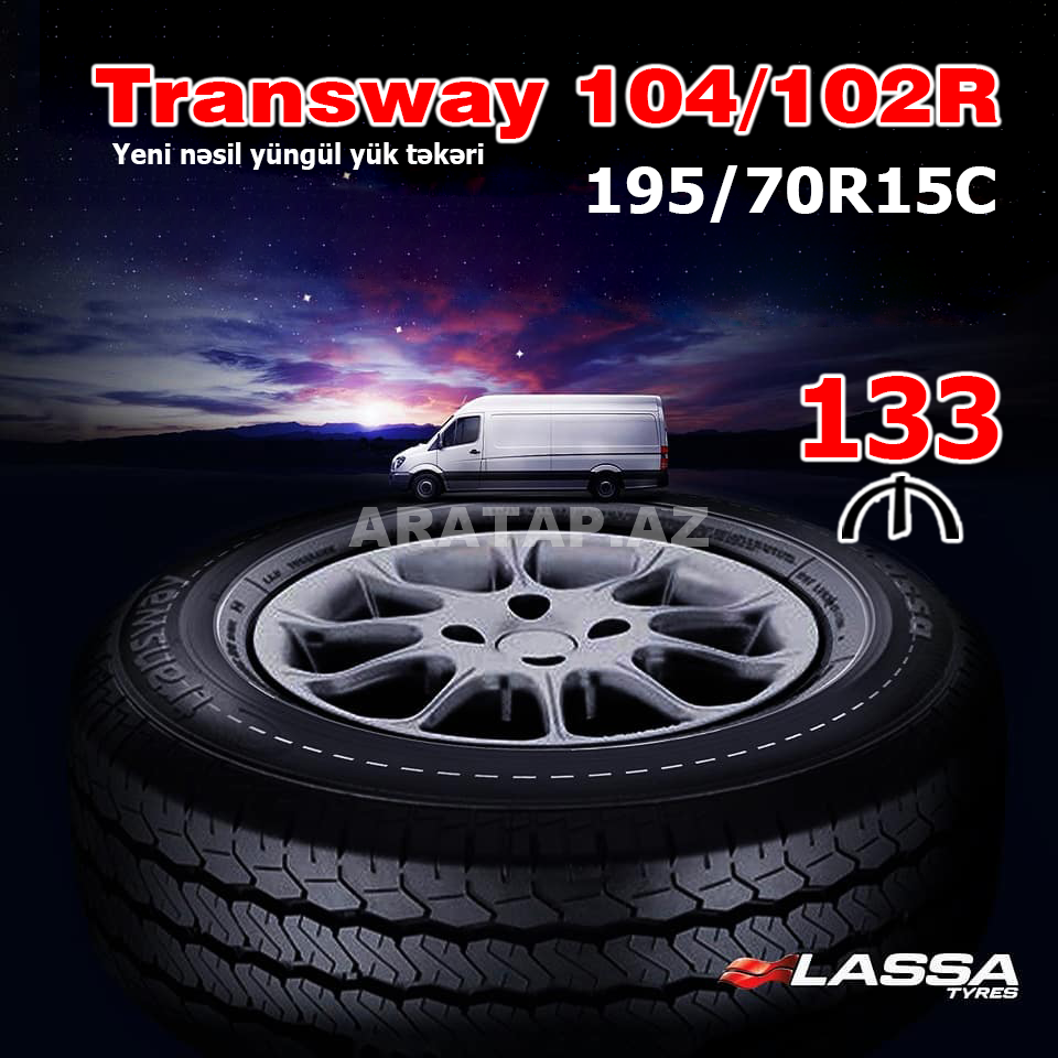 Lassa 195.70R15C TRANSWAY 104.102R təkərləri