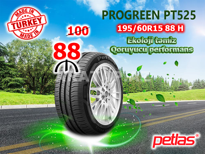 Petlas 195/60R15 PROGREEN PT525 88H TL təkərləri