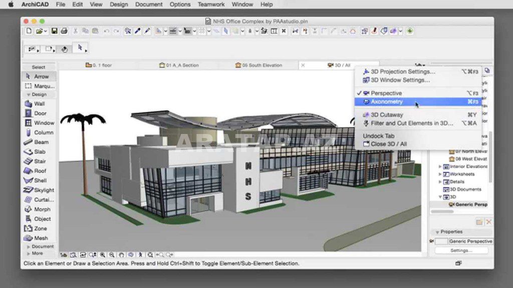 ArchiCAD Proqramından  hazirliqlar