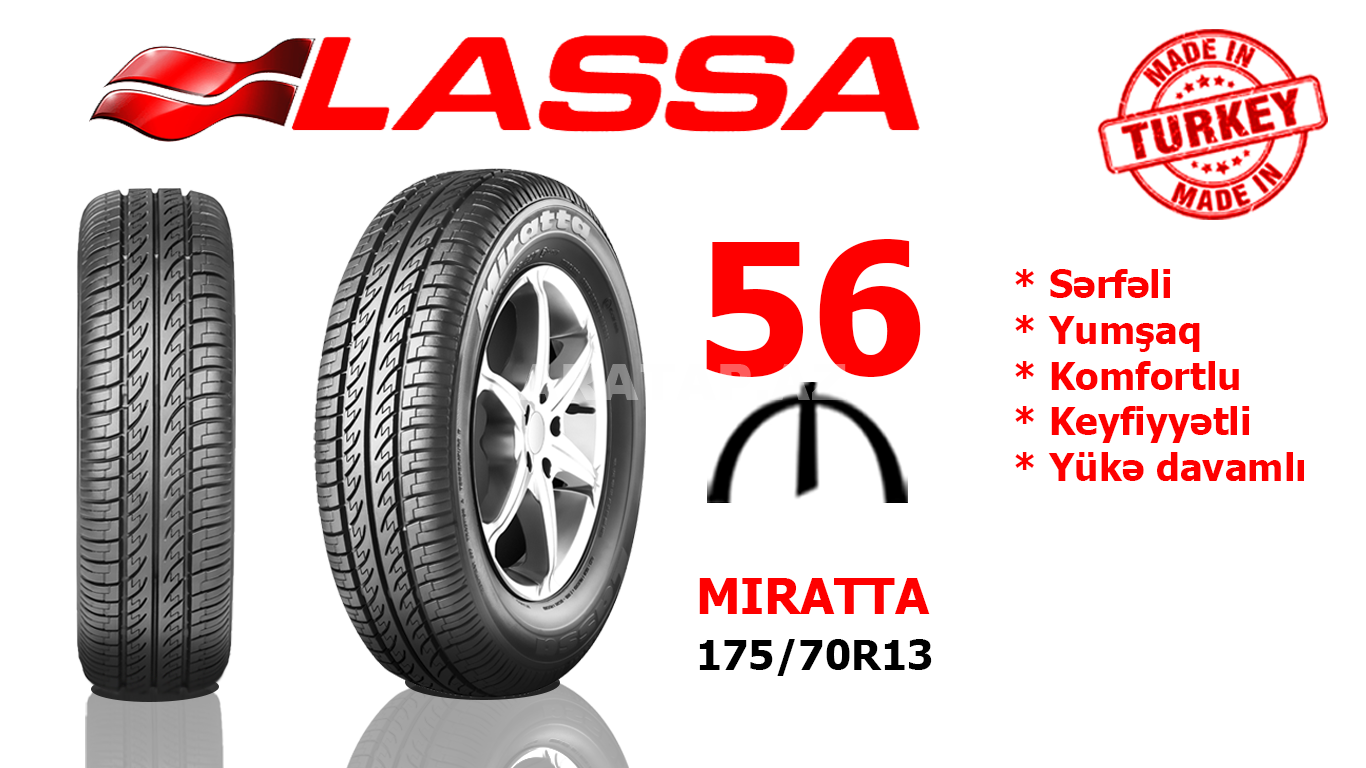 Lassa 175/70R13 MIRATTA 82T təkərləri