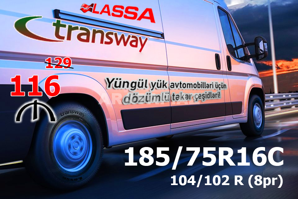 Lassa Transway 185/75R16C (104/102 R) (8 pr) təkərləri