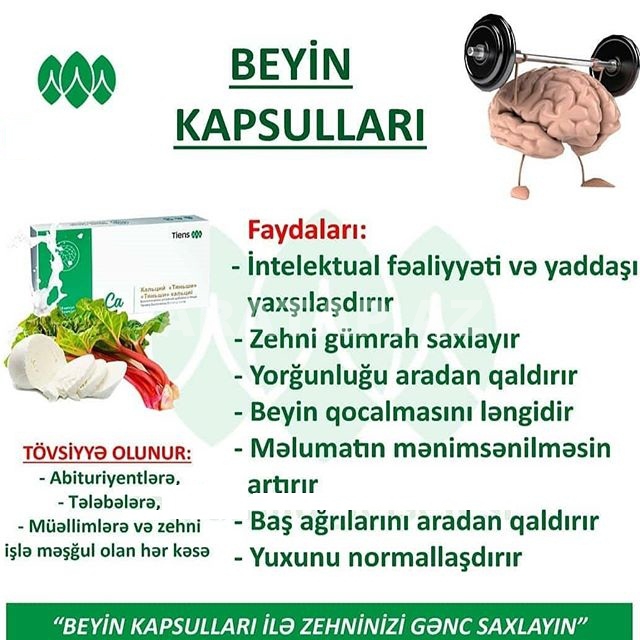 "Beyin Kalsiumu"-Yuxu,Zehin,Yaddaş,Əsəb,Təzyiq,Beyin Qan Dövranı,Onurğa,Baş Ağrı,Sinir Sistem