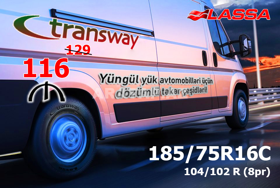 Lassa Transway 185/75R16C (104/102 R) (8 pr) təkərləri