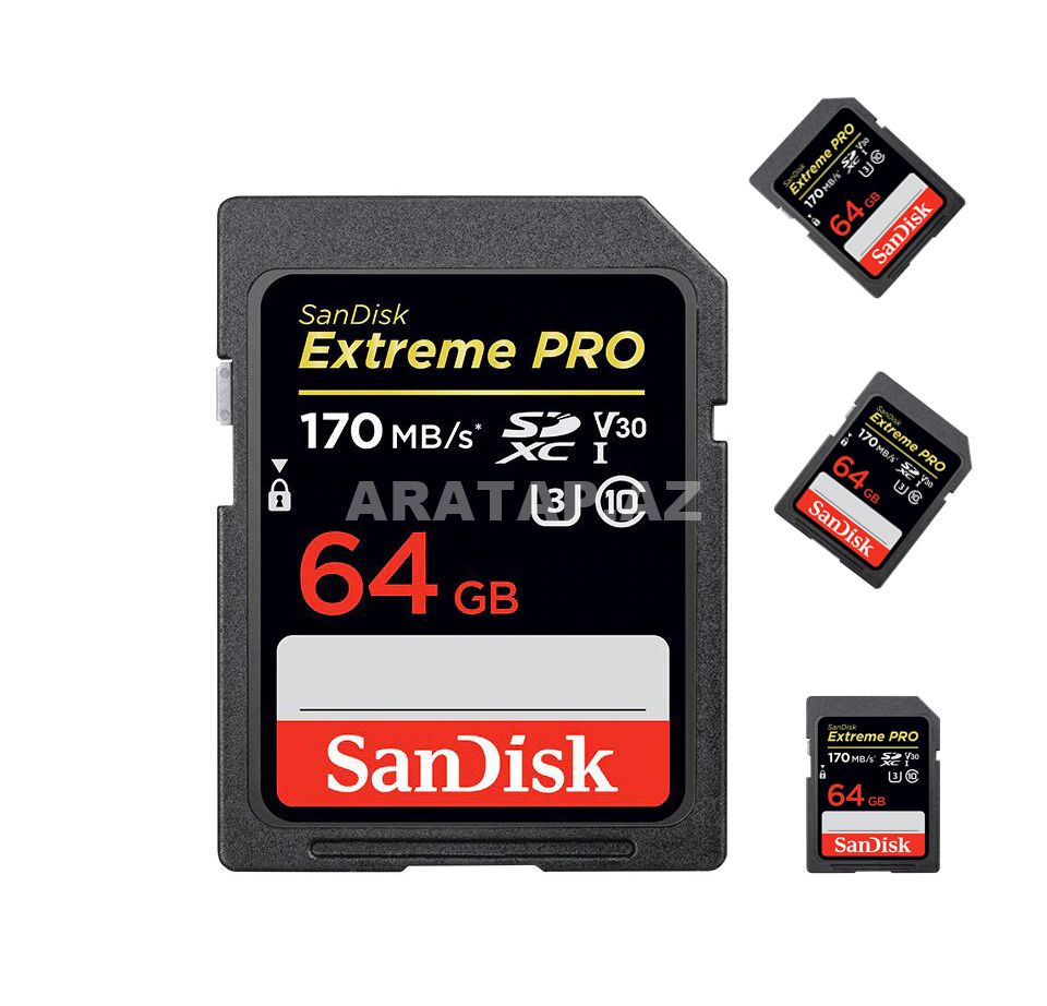 SanDisk Extreme PDO SDXC UHS-I 64GB yaddaş kartı