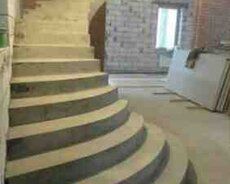 Beton pilləkənlərin yığılması xidməti