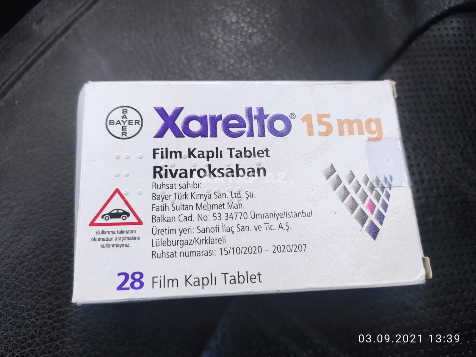Xarelto dermani satilir