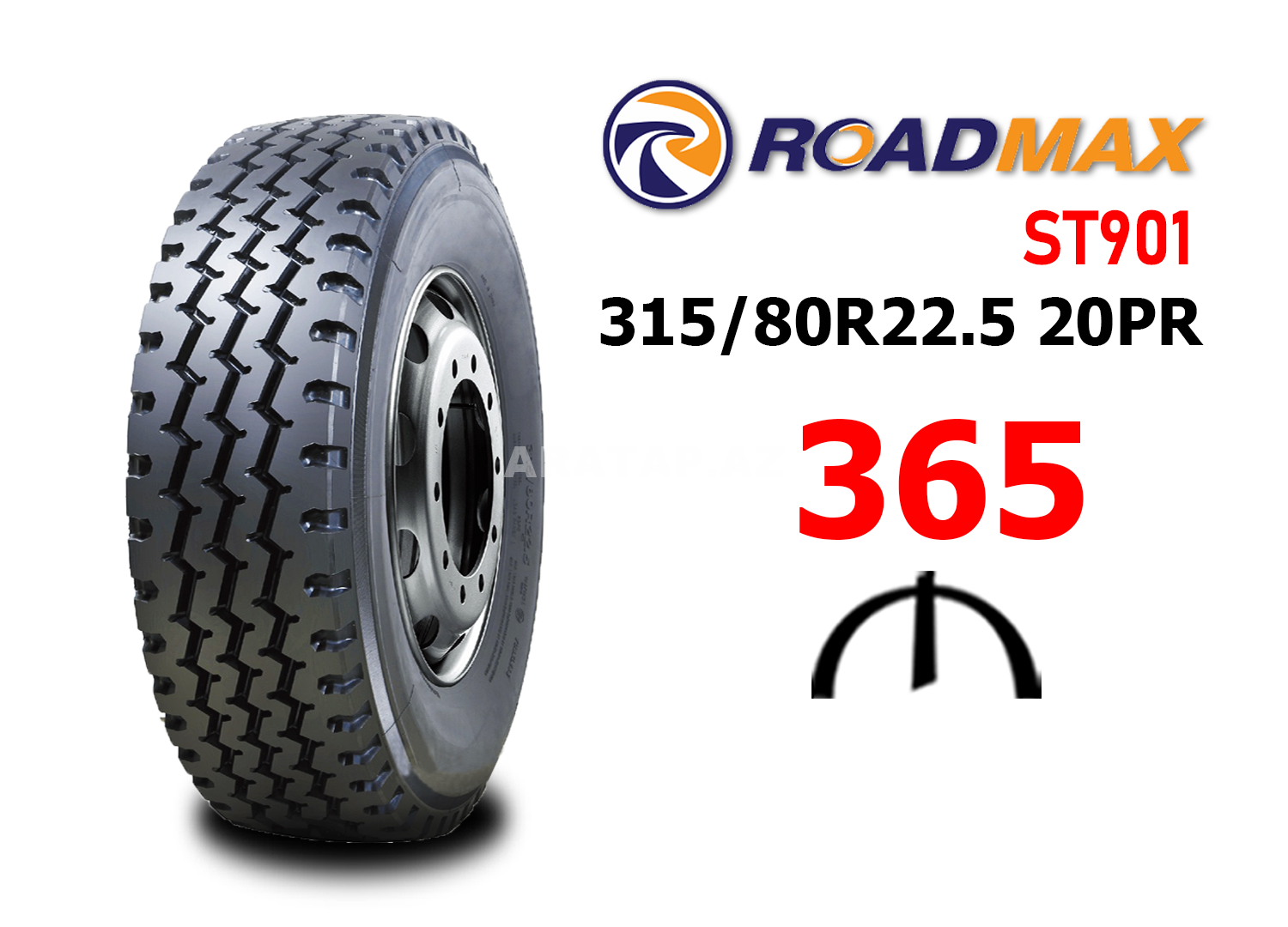 Roadmax ST901 315/80R22.5 20PR təkərləri