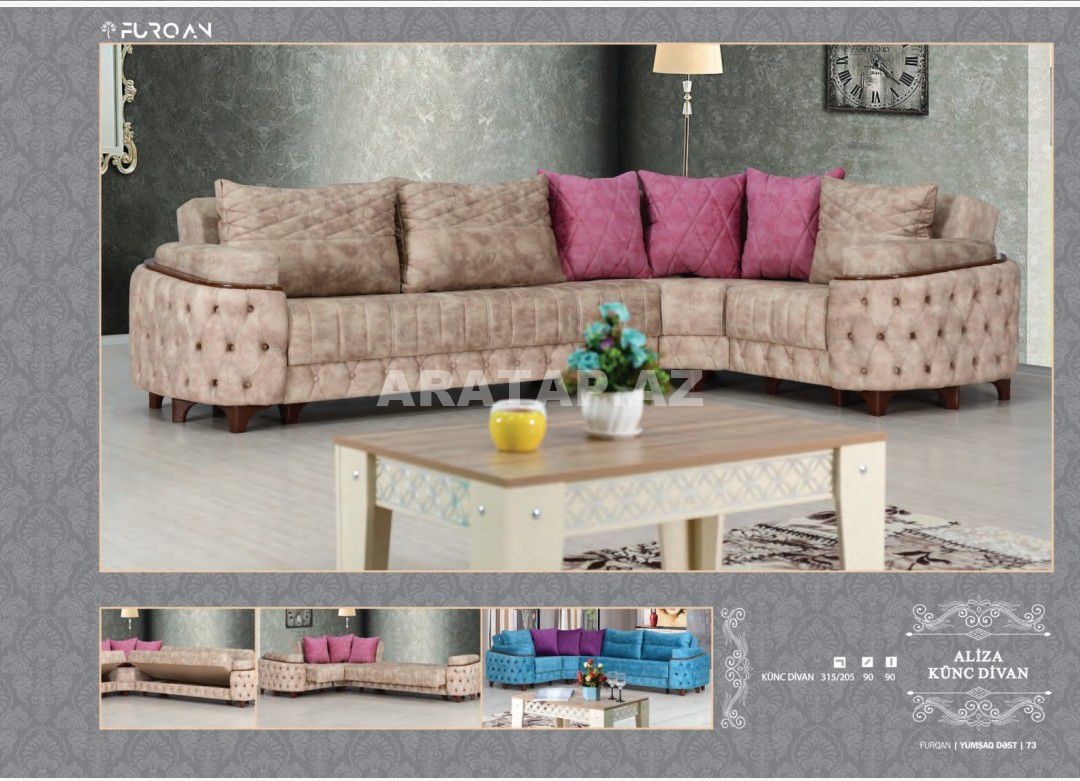 fabrik məhsulu künc divan bazalıdır