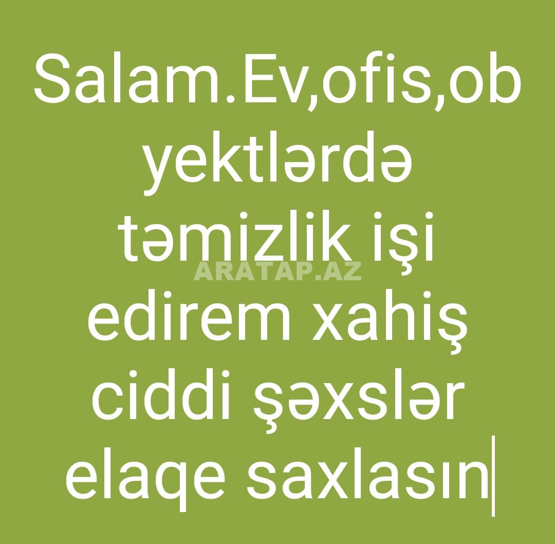 Xadimə işi axtarıram