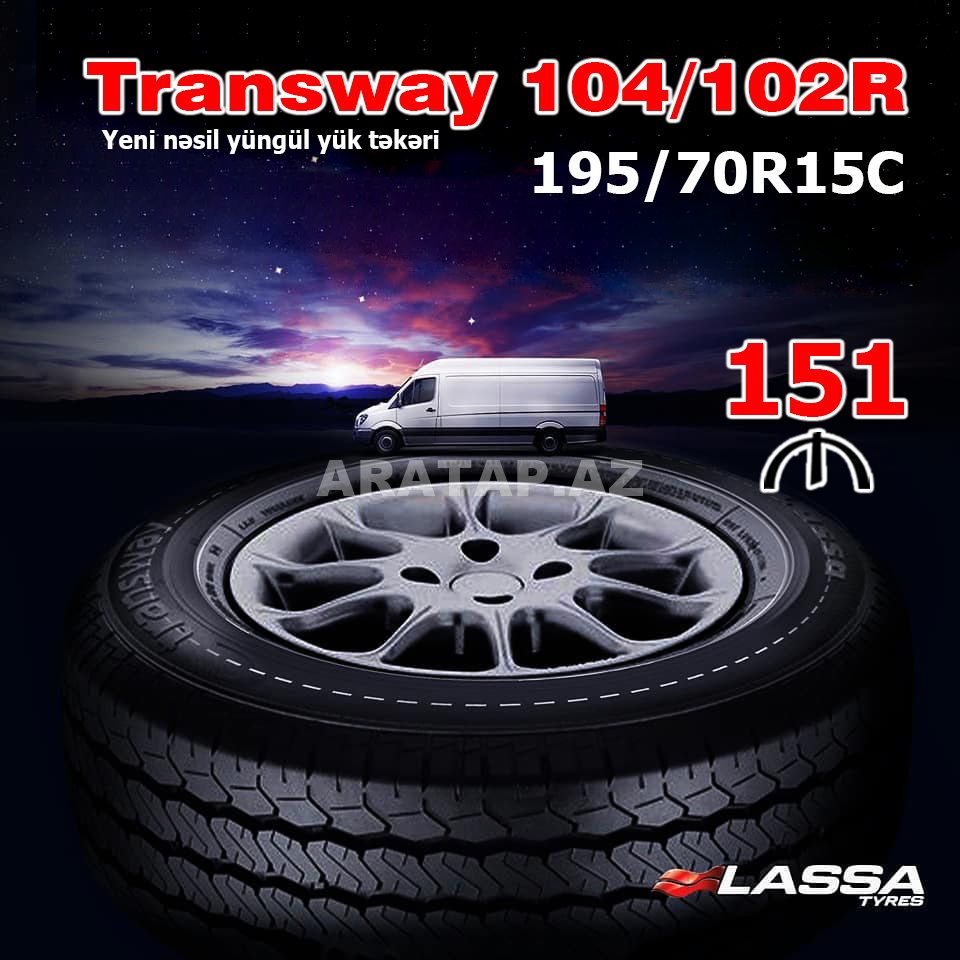 Lassa 195.70R15C TRANSWAY 104.102R təkərləri