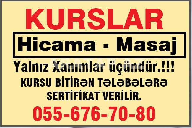 HİCAMA və MASAJ xidmətləri