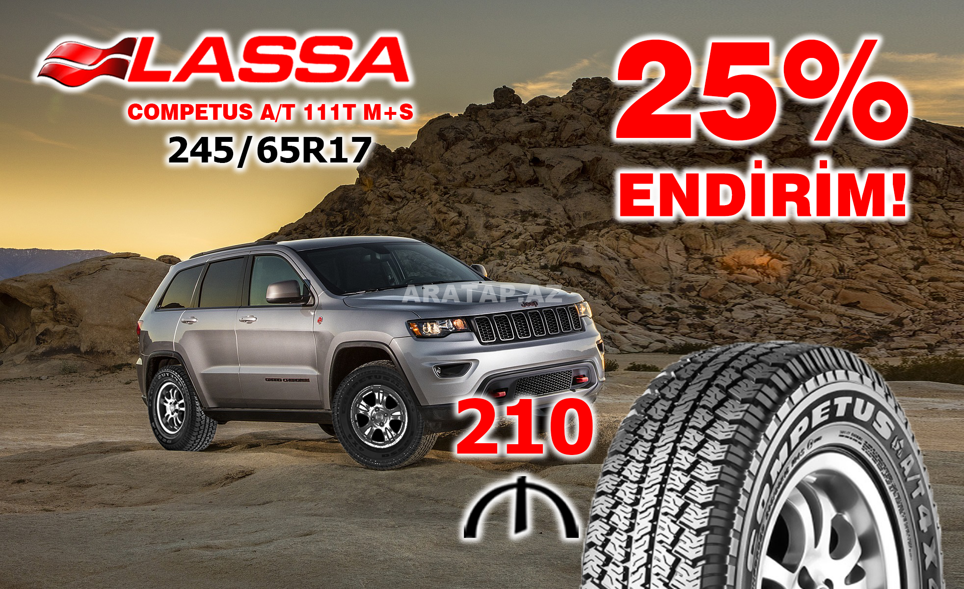 Lassa 245/65R17 COMPETUS A/T 111T M+S təkərləri