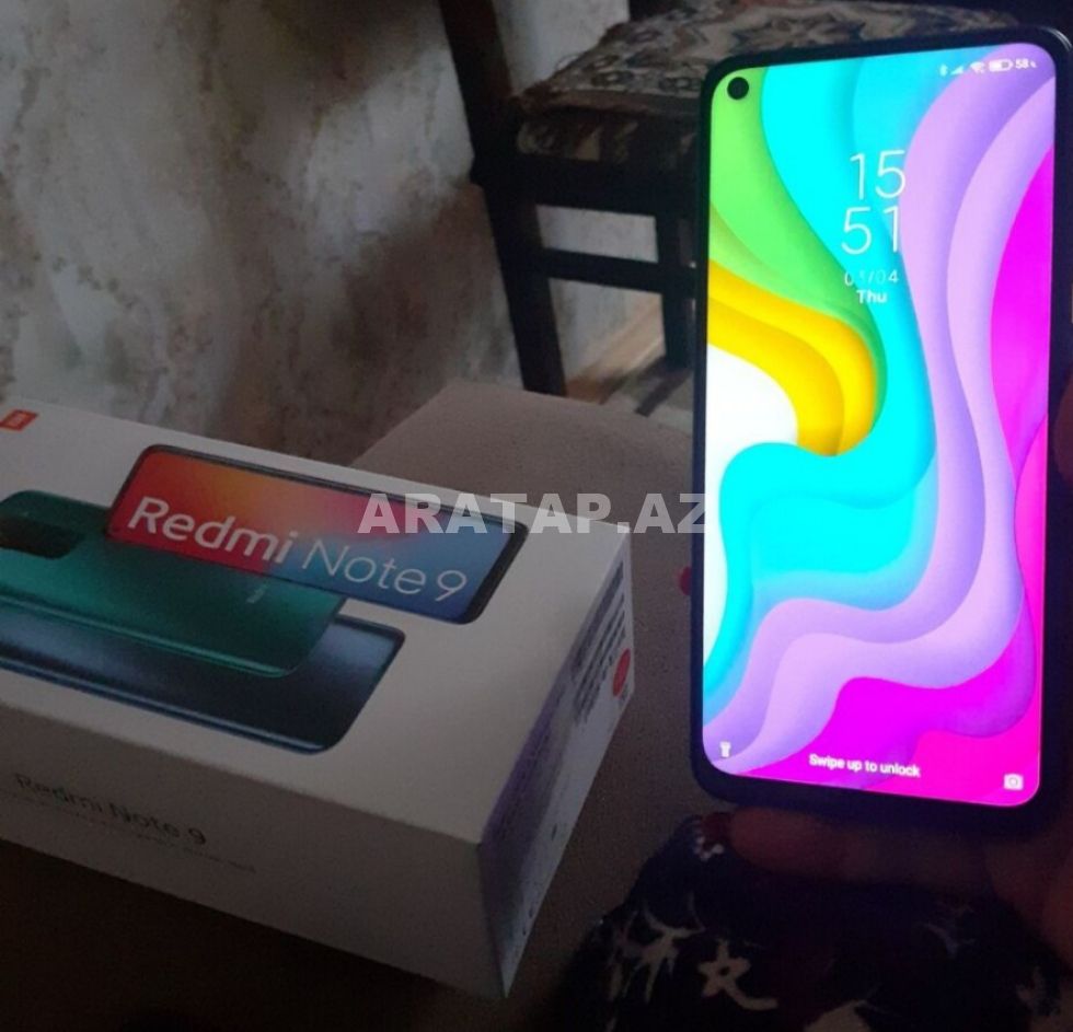 Redmi Note 9 Ram 4 GB 128 GB yaddaş