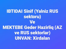 Məktəbə qədər və ibtidai sinif hazırlığı