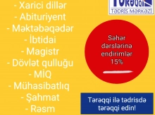 Səhər dərslərinə endirimlər