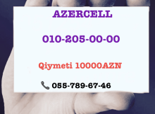 Azercell nomre