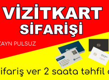 Vizitkart Sifarisi