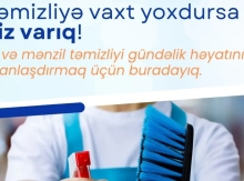 Təmizlik işləri görürəm