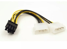 Dual Molex LP4 4 Pin to 8 Pin Power Cable