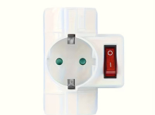 German Standard to Three-Prong Adapter Plug Socket, 16A 250V